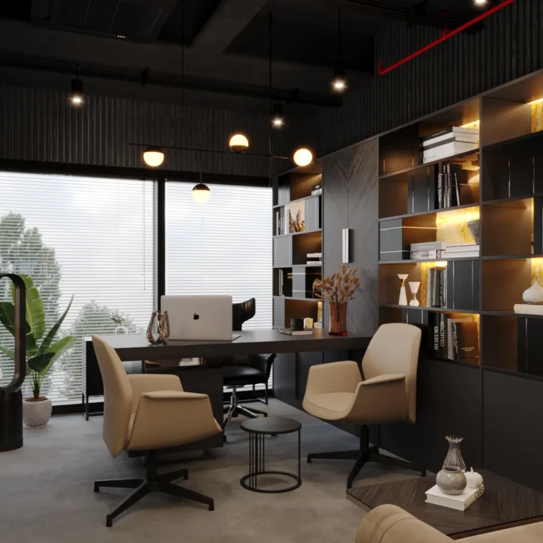 yönetici odası ofis tasarımı 3d render proje - Yonetici Odasi Ofis Tasarimi 3D Render Proje 01